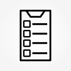 outline Check List template Icon