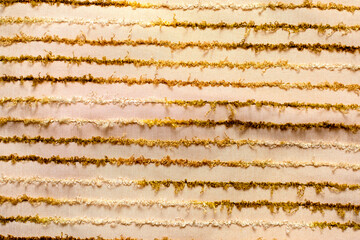 abstract background. beige fringed fabric texture with brown