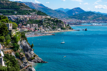 Fototapeta na wymiar Italy, Campania, Vietri sul Mare - 15 August 2019 - Wonderful glimpse of the Amalfi coast