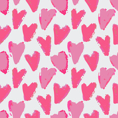 Seamless pattern with hearts. Valentines day background texture