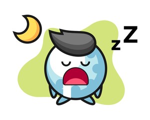 Golf cartoon sleeping at night