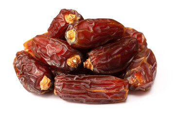 dried date palms isolated on white background