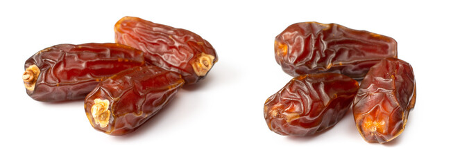 dried date palms isolated on white background