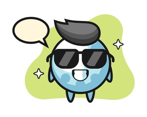 Golf cartoon with cool gesture