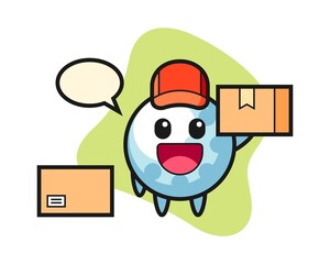 Golf cartoon as a courier