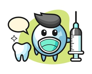 Fototapeta premium Golf cartoon as a dentist