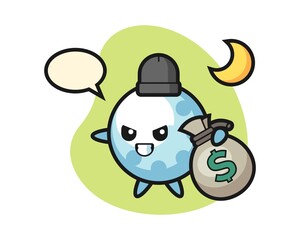 Golf cartoon stolen the money