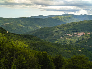 Fototapeta na wymiar Ligurian hinterland country of Vellego