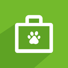 animal suitcase icon, medical icon vector