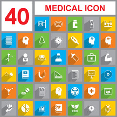 medical set icon, medical icon vector