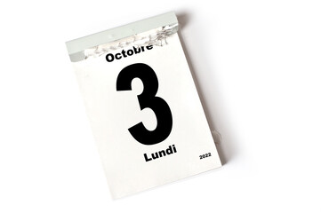  3 Octobre 2022
