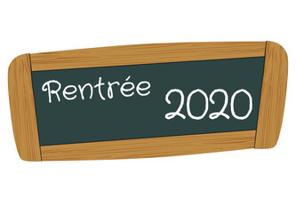 Obraz premium Rentrée 2020 - Ardoise - Ecriture à la craie