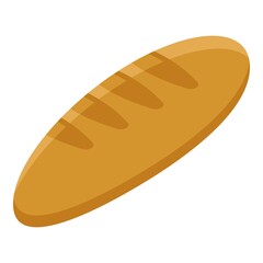 Fresh bread icon. Isometric of fresh bread vector icon for web design isolated on white background