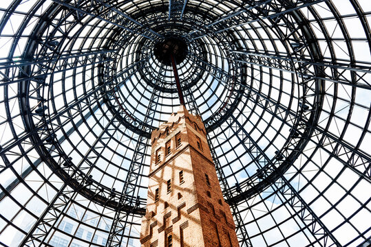 Old brick tower in central station at Melbourne Australia - Powered by Adobe