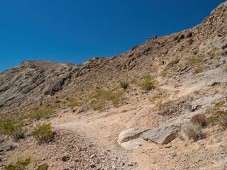 Sunny view of the landsacpe of Lone Mountain