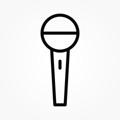 outline microphone vector icon design