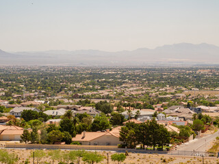Aerial view of some cityscape from Lone Mountain