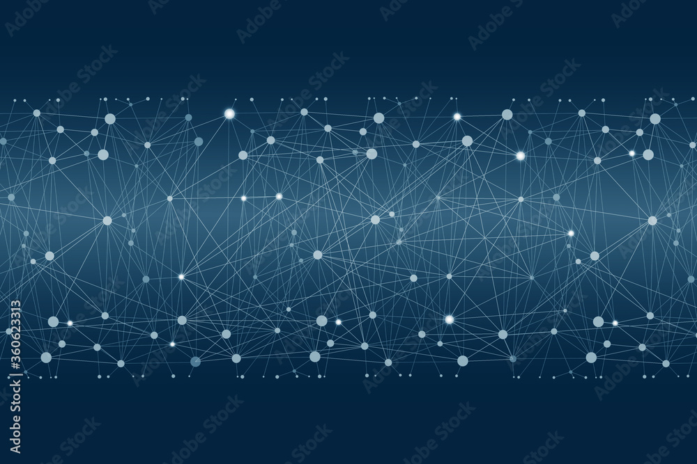 Wall mural internet grid on a dark background. copy space. modern technologies of communication and communicati