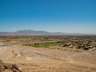 Aerial view of some cityscape from Lone Mountain