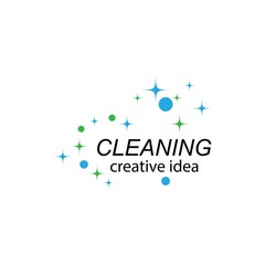 Creative Cleaning Concept Logo Design Template
