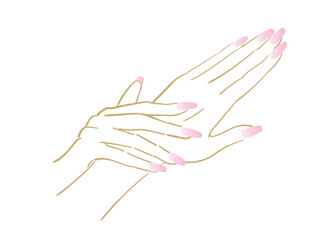 ネイルサロン　ネイルデザインイメージ　ピンクグラデーション