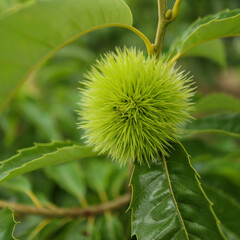 若い栗の実（夏）