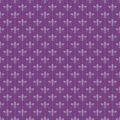 Purple background with seamless floral pattern. Vector image