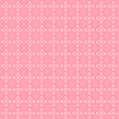 Beautiful pink background with seamless decorative pattern