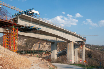 Due to the Covid-19 outbreak all construction work on A-1 highway in B&H has stopped. The site looks abandoned. This is the highest viaduct on the V-C corridor.
