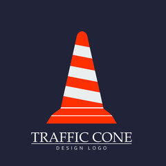 Fototapeta na wymiar traffic cone logo vector design 