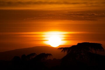 Puesta de Sol desde los Jardines de la Vistillas, Madrid