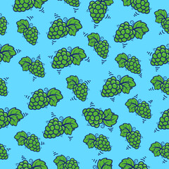 Pattern seamless fruit grapes, for background, web, banner, for print and can editable
