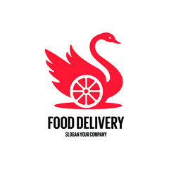 Fototapeta premium Food Delivery Catering Fast Food Logo Vector Icon 