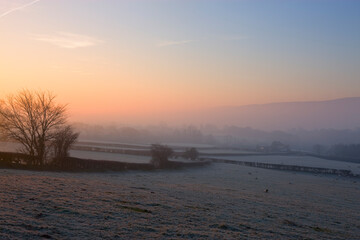 Winter sunrise Brecon Beacons Powys Wales