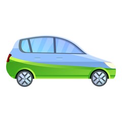 Family hybrid car icon. Cartoon of family hybrid car vector icon for web design isolated on white background