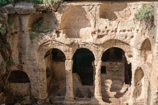 A view from besikli cave rock tombs