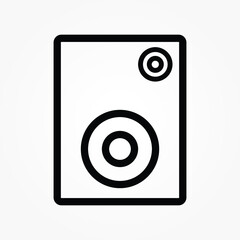 outline Music column audio speakers vector icon