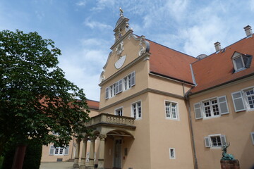 Fototapeta na wymiar Risalit Jagdschloss Kranichstein in Darmstadt