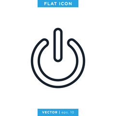 Power Button Icon Vector Design Template