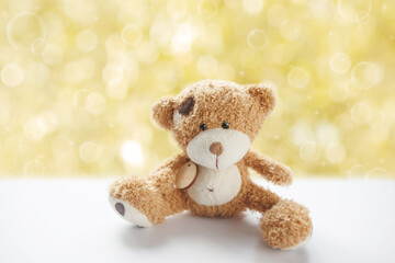 christmas background teddy bear