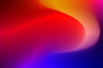abstract red orange blue background with waves vector