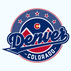Denver Colorado logo. Denver logotype. Vector and illustration.