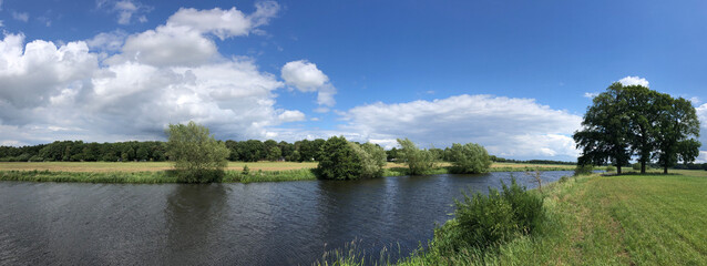 Panorama from the river Vecht