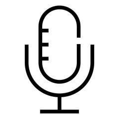 microphone podcast icon design line style