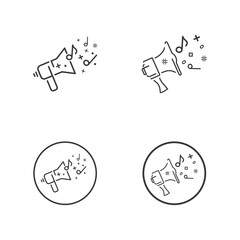 Megaphone vector illustration design template