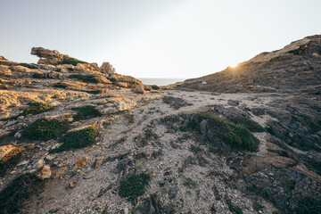 Obraz premium A rocky mountain a travel