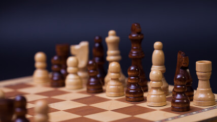 Chess, different chess pieces at random. The concept of a multinational working group,