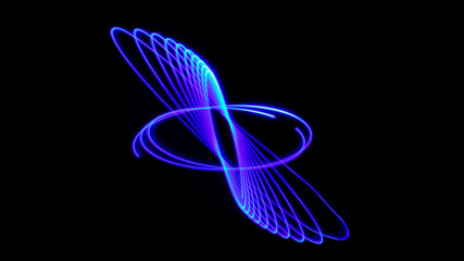 An illustration of a light spiral trail on a black background - great for a cool background or wallpaper