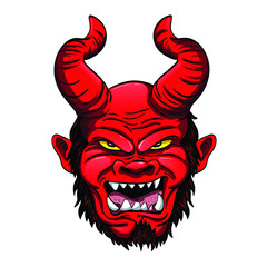 red devil face