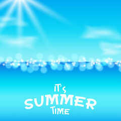 Hello summer in the sea vector background. vector illustration